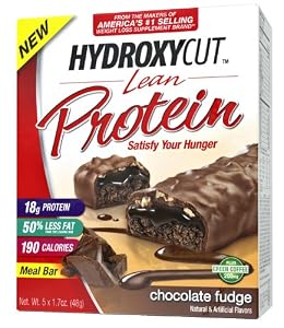 Hydroxycut Lean Protein Bars, Chocolate Fudge, 5 Count - 1.7oz Bars