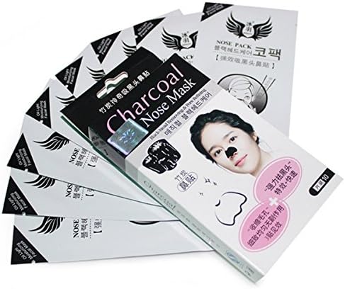 Bamboo Charcoal Nose Mask Strips Cleansing Blackhead Pore Peel Off Pack Removal (10 strips)