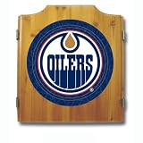 Nhl Edmonton Oilers Dart Cabinet Includes Darts And Board