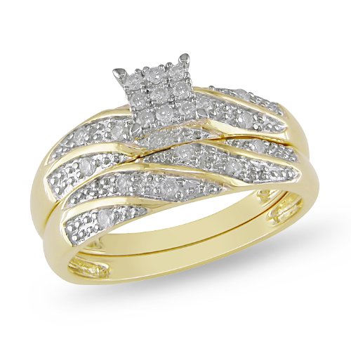 Deals 10K Yellow Gold 1/5 CT TDW Diamond Bridal Set Ring (G-H, I2-I3) Deals 10K Yellow Gold 1/5 CT TDW Diamond Bridal Set Ring (G-H, I2-I3)