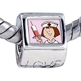 Pandora Style Bead Nurse Photo Love European Charm Bead Fits Pandora Bracelet