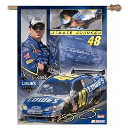 Jimmie Johnson NASCAR Vertical Flag (27x37) by Wincraft
