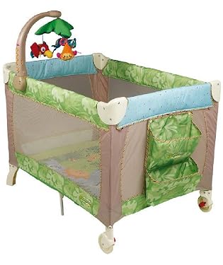 Fisher-Price Animals of the Rainforest Travel Cot