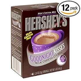 Hershey's Hot Cocoa, Goodnight Kisses, 4-Count Boxes (Pack of 12)