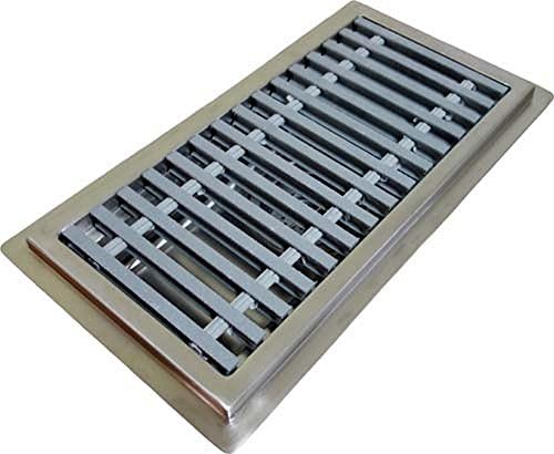 IMC Teddy FT-2448-PFG Floor Trough with Drain and Pultruded Fiberglass Grating, 24" W x 48" L x 4" D