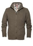 H.E. Homini Emerito Mens Cable-knit Cardigan