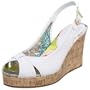 Bongo Women's Love Wedge Sandal,White,10 M US