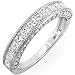 14k White Gold Princess & Round Diamond Ladies Anniversary Wedding Matching Band Ring Stackable (1.65 cttw, F-G-H Color, SI-I Clarity)