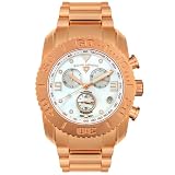 Mens Gold Diamond Watch, Swiss Legend Mens Commander Diamonds Chronograph Rose Gold-Tone Watch