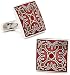 Red Enamel Tracery Cufflinks