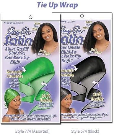 Stay On Satin Nites Tie Up Wrap Cap in Assorted Colors #774 by SPARTAN BRANDS, INC.