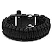 JD.Gems 550 Parachute Cord Emergency Military Survival Bracelet Whistle Wristband-Black