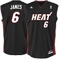LeBron James Jersey: adidas Black Replica #6 Miami Heat Jersey