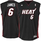 LeBron James Jersey: adidas Black Replica #6 Miami Heat Jersey