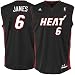 LeBron James Jersey: adidas Black Replica #6 Miami Heat Jersey