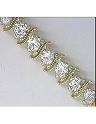 14K Yellow Gold Diamond S Bracelet