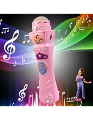 Toy: FEITONG? New Wireless Girls boys LED Microphone Mic Karaoke Singing Kids Funny Gift Music Toy Pink - FEITONG