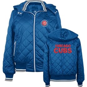 Chicago Cubs -WoMens- Diamond Quilted Full Zip Hooded Jacket