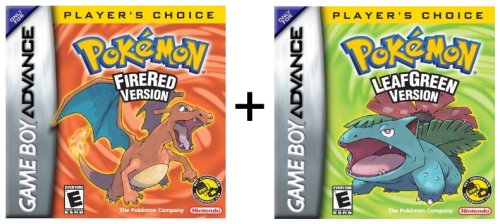 Childrens Toyshop  Video Games : GBA Pokemon Fire Red and GBA Pokemon Leaf Green