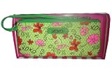 Xoxo Blossom Large Wristlet Clutch Purse Handbag (Green)