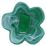 Colorful Recycled Art Glass Emerald Green Large Amoeba Plate 17.5D by Traders and Company