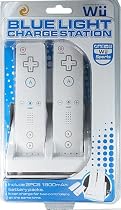 Dual Wii Blue Light Charger and 2 Rechargeable Battery Packs