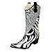 Black & White Animal Cowboy Rain Boots