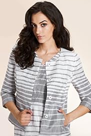 Per Una Speziale Linen Rich Striped Jacket