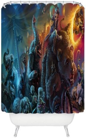 Horrible Zombie Art Animals Bear Creature Dark Fantasy Funny Humor Superior Custom New Year Gift Generic Polyster Bathroom Bath Curtain Shower Curtain for Bathroom Decor 60 x 72 60 by 72