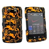 For Blackberry Storm 2 Storm2 Hard Case Brown Swirl Blk