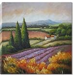 Lavender Patch by Song - Gallery Wrapped, Stretched Canvas Oil Painting - Size 14x14