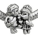 Kiss Heart European Beads Love - Pandora Bead & Bracelet Compatible