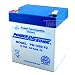 Powersonic PS-1250F2 - 12 Volt/5 Amp Hour Sealed Lead Acid Battery with 0.250 Fast-on Connector