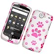 HTC Google Nexus One Snap-On Protector Hard Cover "Paw Prints" Design