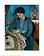 Blue Girl Reading, German Culture Art Poster Print by Auguste Macke, 22x28