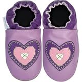 Robeez Footwear Purple Patchwork Heart 6-12 mos.