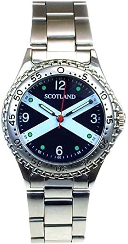 Boxx Analogue Scotland Scottish Flag Metal Bracelet Strap Mens Dress Watch