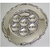 Judaica Silver Plated Passover Seder Plate