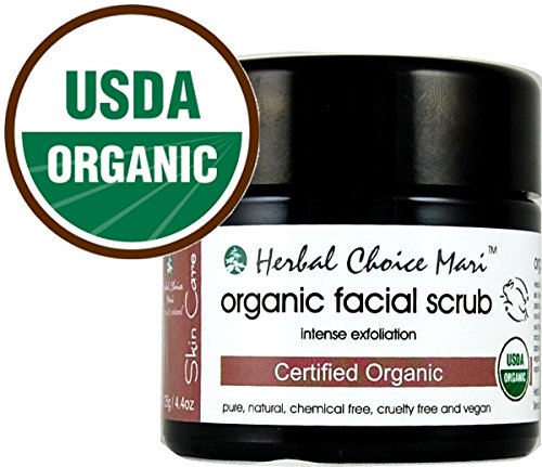 Herbal Choice Mari Organic Facial Scrub - Intense Exfoliation 125g/4.4oz Jar