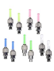 Sports: Cosmos ? 5 Pack of Led Flash Tyre Wheel Valve Cap Light For Car Bike Bicycle Motorbicycle Wheel Light Tire (Red, Yellow, Blue, Green, Colorful) - Cosmos