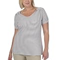 Merona&reg; Plus Essential w/ Detail Top - Stripe - Grey