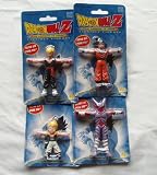from Kid Biz Dragonball Z The Legend is Here  Set Of 4 Small Flexible Figure ( figures about 2.5 to 3.5 inches tall ) packets are not in mint condition.