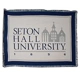 Seton Hall University Pirates Throw Blanket Woven Afghan Tapestry 69 x 48
