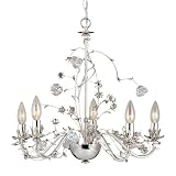 Laura Ashley MX2020 Audrey 5-Light Mini Chandelier, Satin Nickel