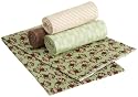Carters Wrap Me Up Receiving Blanket, 4 Pack, Brown/Sage