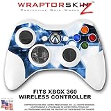 Radioactive Blue Skin by WraptorSkinz TM fits XBOX 360 Wireless Controller (CONTROLLER NOT INCLUDED)