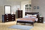 5pcs Zurich Complete Platform Sleigh Queen Size Bedroom Set