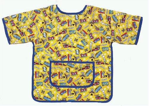Mullins Square Choo-Choo Print Paint Smocks Size - 2T to 4T