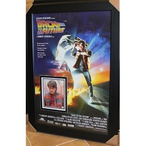 Back to the Future ~ Michael J. Fox Autographed 8x10 Photo ~ Custom Framed into the Movie Poster