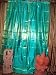 2 Seagreen Gold Brocade Silk Sari Curtains Window Treatment India Decor 96